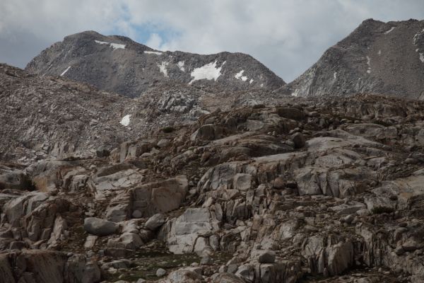 Mt. Solomons from above Sapphire Lake, Evolution Basin.
