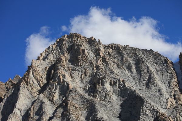 The summit of Mt. Darwin from Darwin Canyon.
