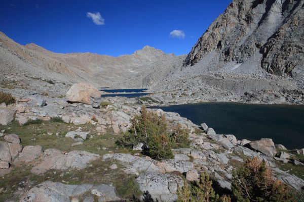 There were surprisingly few spots to camp in this steep, narrow canyon.  This spot was marginal, and the last place we saw until we reached the head of the canyon.
