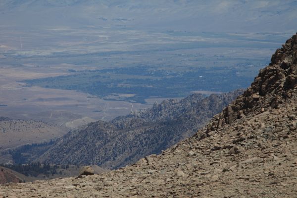 Bishop in the Owens Valley from Lamarck Col.
