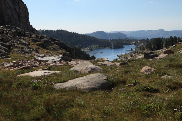 Climbing above Echo Lake.
