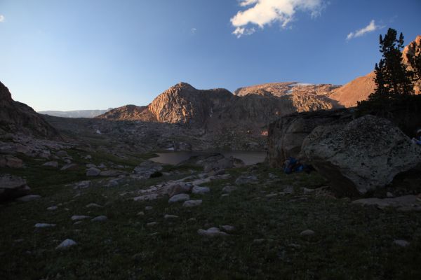 Another late arrival; camp at Albino Lake.
