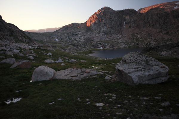 Mountain goats frequent this area.  We had a nocturnal visit by from a ewe and her kid.  It was pitch dark; no flash, no photos!
