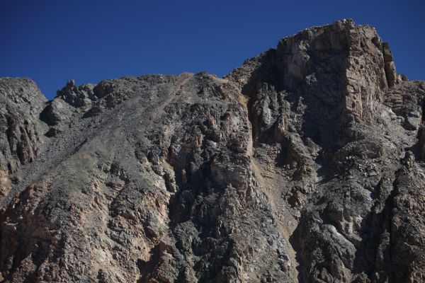 The notch on the ridge appears to be the only difficulty in reaching the summit of Sky Pilot Mountain; always difficult to tell until the climb unfolds.
