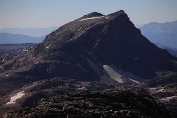 A close view of Lonesome Mountain and twin summits.
