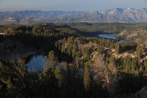 At 9260', Tiel Lake (foreground) was probably the lowest elevation we traversed.  Granite Lake is to the right.
