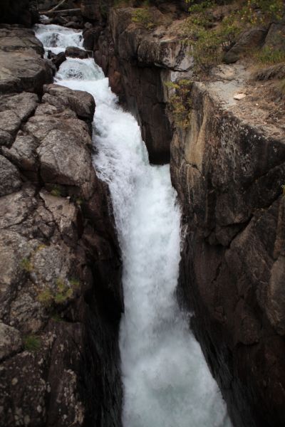 Creek in gorge just upstream from where it crosses under Route 212 a few miles east of Cooke City, MT.
