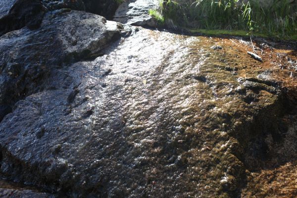 Water on granite.
