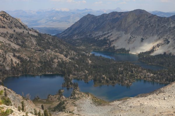 Another view of the Pettit Lake drainage from the notch.
