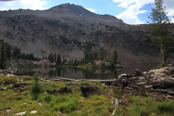 Snowyside Peak above the northerly of the Twin Lakes.
