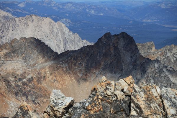 The summit of Williams peak from the summit of Thompson Peak.
