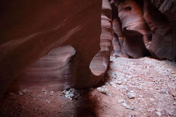 A small arch carved by water.
