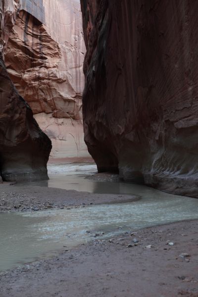 The Paria is a welcome site.  The canyon walls are still high.  It is a magical place!
