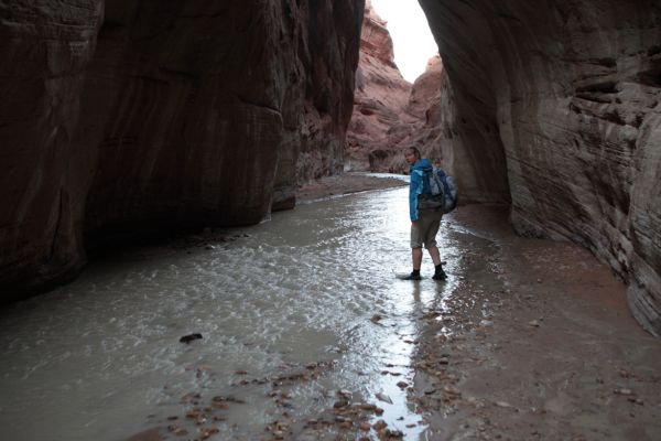 The canyon appears to be widening out ahead.
