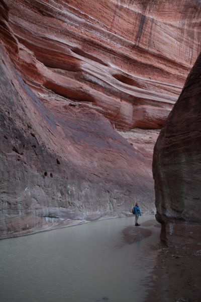 The canyon gets narrow again.  This happens again and again.  One thinks he is getting toward the end, only to have the walls close in again!
