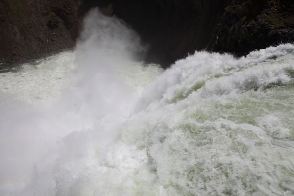 Brink of Upper Falls; Yellowstone River, Canyon Village.
