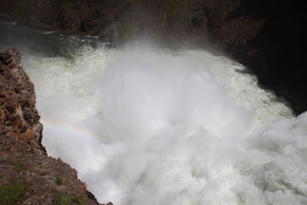 Brink of Upper Falls; Yellowstone River, Canyon Village.
