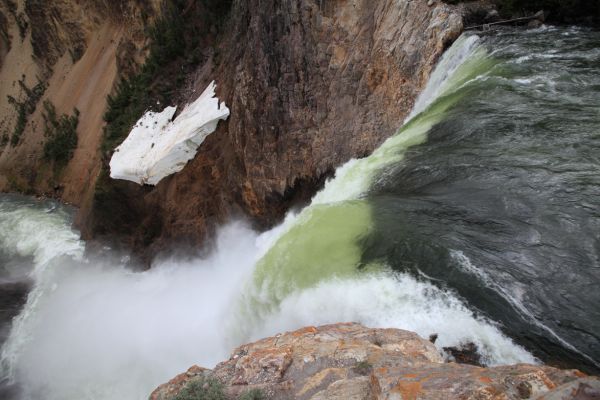 Brink of Lower Falls; Yellowstone River, Canyon Village.
