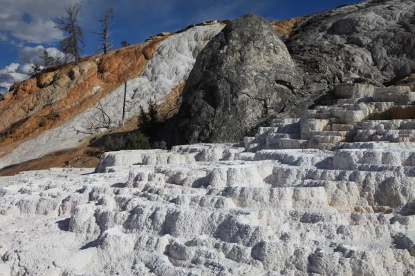 Minerva Terrace with Palette Spring behind; Mammoth Hot Springs.
