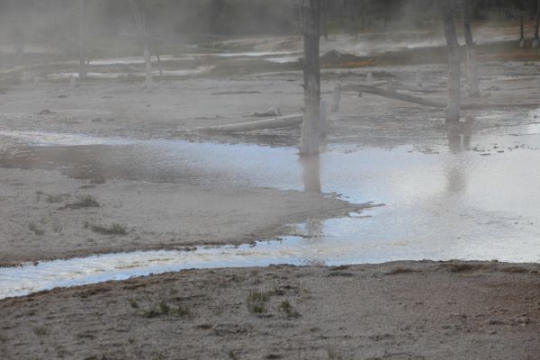 Opalescent Pool; Black Sand Basin, Upper Geyser Basin.
