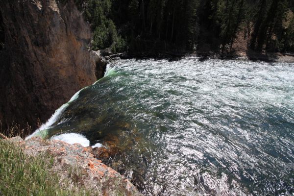 Brink of Lower Falls; Yellowstone River, Canyon Village.
