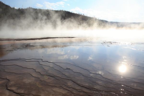 Grand Prismatic Spring; Midway Geyser Basin.
