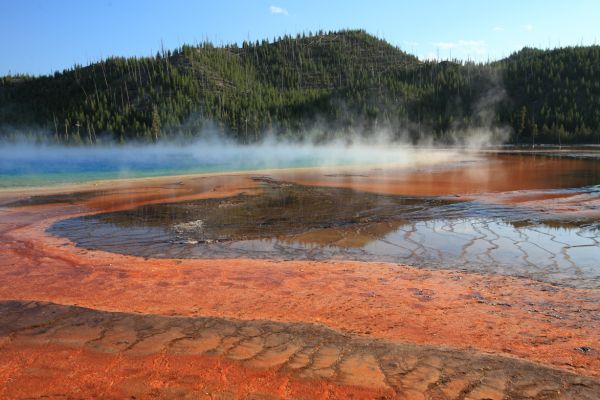 Grand Prismatic Spring; Midway Geyser Basin.
