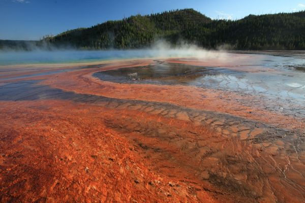 Grand Prismatic Spring; Midway Geyser Basin.
