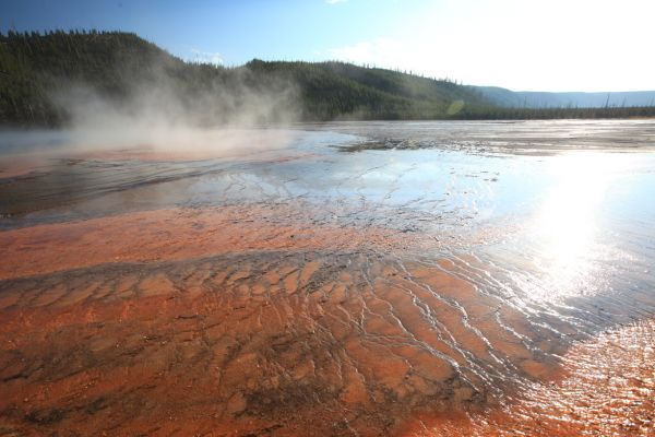 Grand Prismatic Spring; Midway Geyser Basin.
