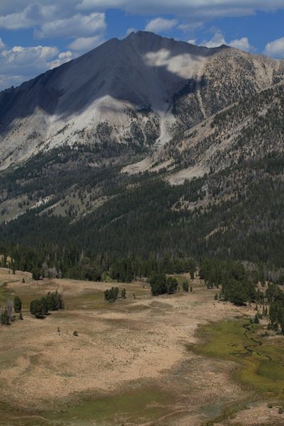 D. O. Lee Peak in shadow above Ants Basin.
