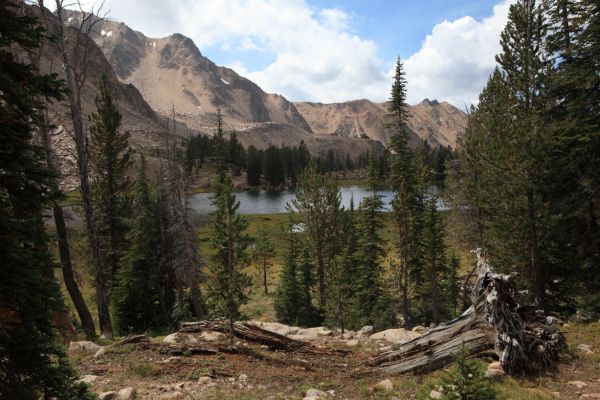 The higher of the Born Lakes.
