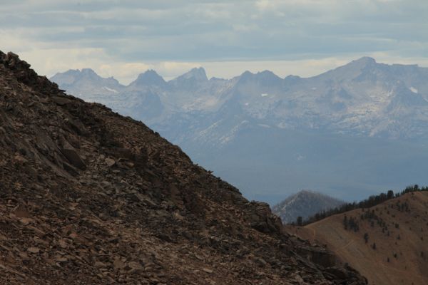 The Sawtooth Range across Stanley Valley to the west.
