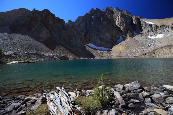 Castle Peak can be climbed from the west side of Castle Lake.  After reading Lopez's description in his "Idaho, a Climbing Guide," I opted to fish instead.  Maybe when I have the whole day...
