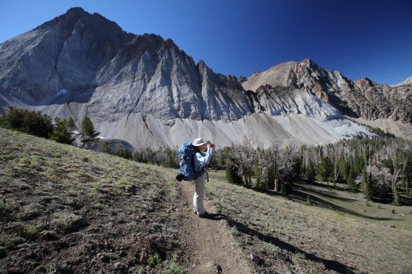 Castle Peak was visible throughout this trip.  The vistas climbing to the 10,000' pass that leads to Chamberlain Basin are superb.
