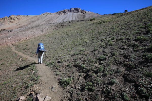 Fortunately, it was pleasantly cool.  The ascent to the pass went quickly.
