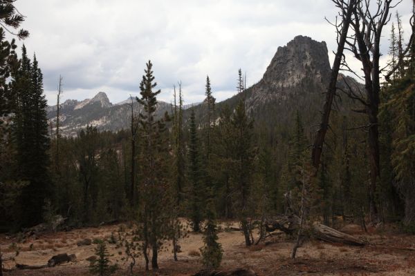 Cathedral Rock looms just to the north, already behind us.
