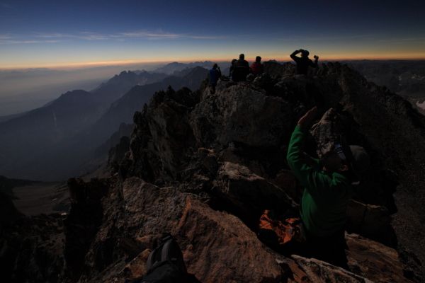 It became strangely quiet as people settled into awe of what they were witnessing from this lofty perspective.
