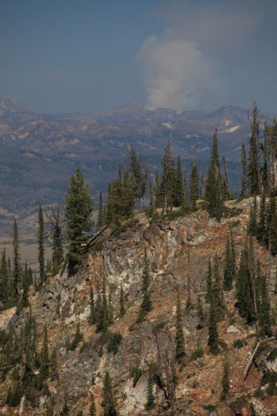 By the time I put the 1.4 extender on the zoom lens, the plume is darker, and has lost the mushroom shape.
