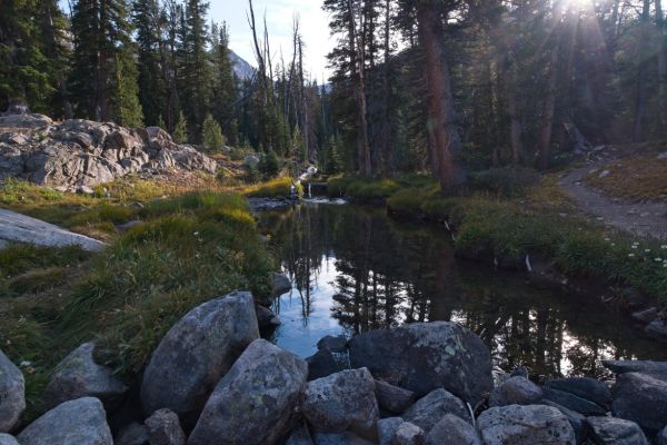 Outlet stream half a mile below Island Lake, Big Boulder Lakes.
