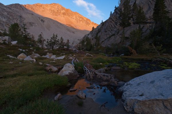 The route west to Cove Lake; inlet Island Lake, Big Boulder Lakes.
