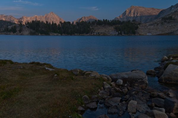 Evening light over Cove Lake, Big Boulder Lakes.
