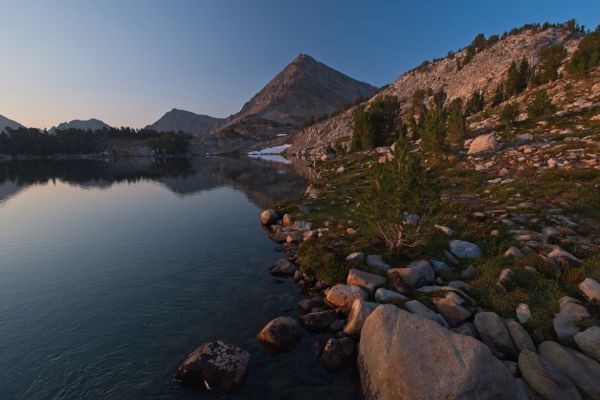 Sunrise; west side Cove Lake, south of inlet.
