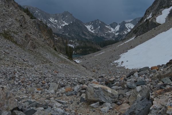 The next lakes (elevation 8271 feet) come into view.
