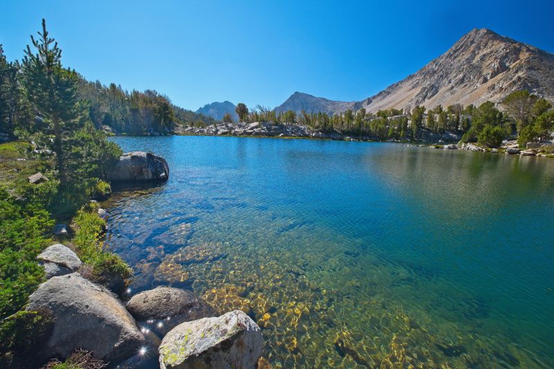 The plan today is to head southeast to the outlet of Cove Lake and climb through the "Cheese Grater", the high mountaineering pass between Big Boulder Lakes Basin and the Boulder Chain Lakes Basin.
