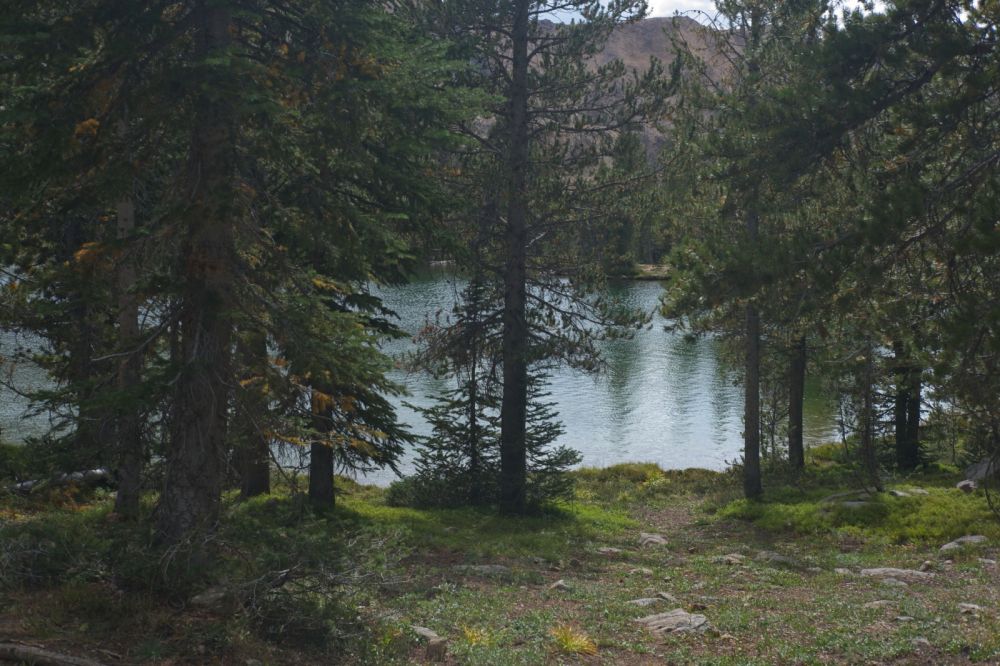 The second highest of the Born Lakes.  I've always caught trout here.  It looks very inviting, however, it is supposed to get much cooler tonight.  After five days, I'm ready to sleep in my comfortable bed.
